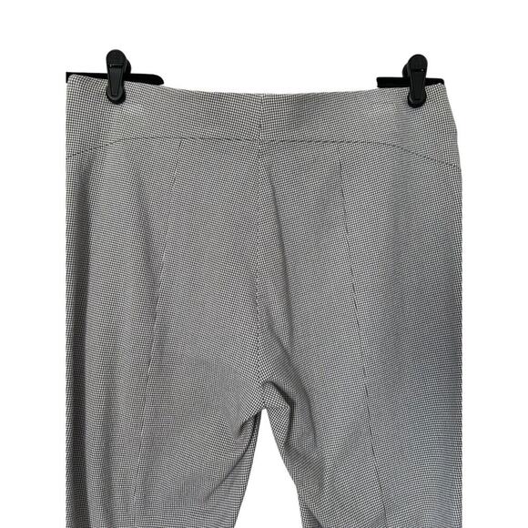 Loft Pants Womens Size 10 Grey White Herringbone Ankle Zip Tapered Leg Career - Picture 6 of 14